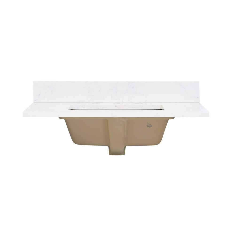 Ceres 31" White Engineered Stone Vanity Top with Undermount Sink