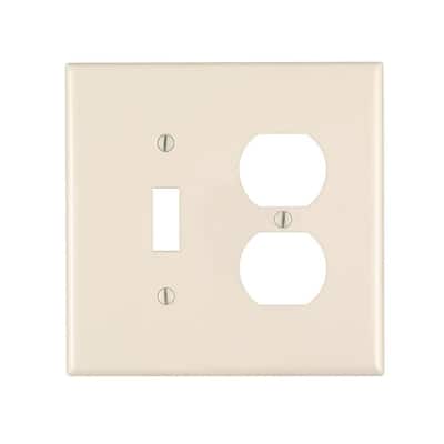 New Cooper Brown Standard 2-Gang UNBREAKABLE Switch Cover Nylon Wallplate 5139B