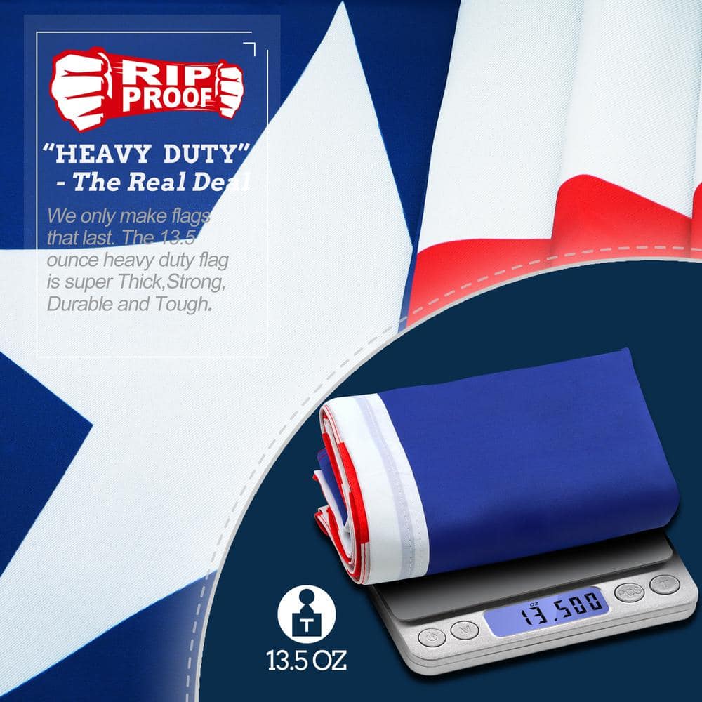 Rip-Proof Double Sided 3-Ply Texas State Flag 3x5 ft