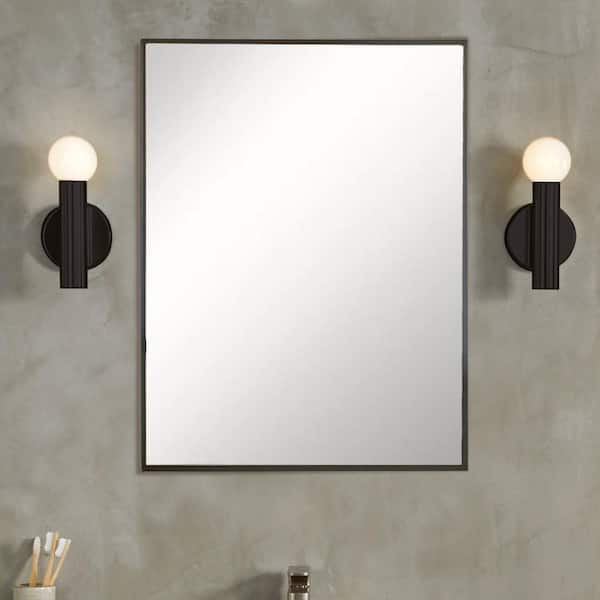 Bellaterra Home 23 5 In W X 28 H, Home Depot Bathroom Mirrors Black