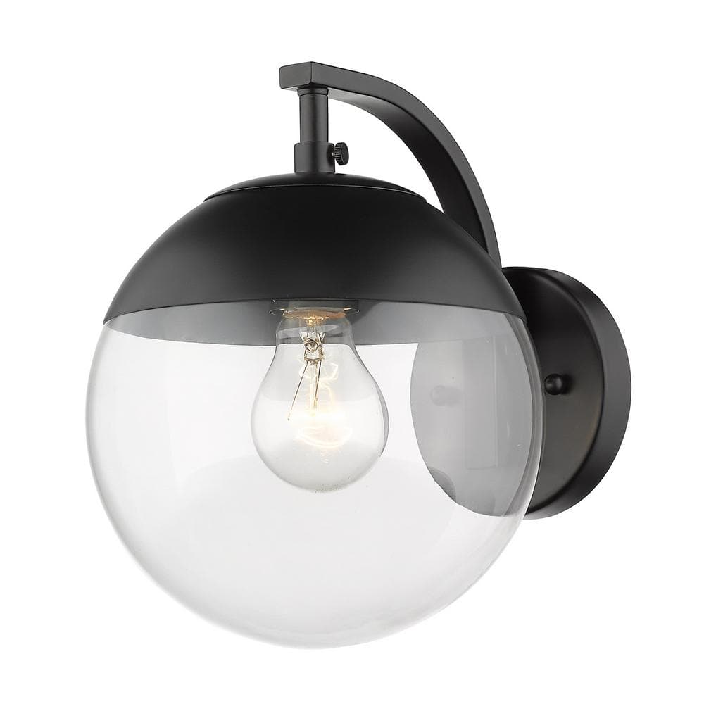 Black Dixon Sconce with Clear Glass and Black Cap price history on PriceWatchPro