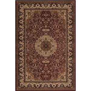 Persian Classic Isfahan Red Rectangle Indoor 9 ft. 3 in. x 12 ft. 10 in. Area Rug
