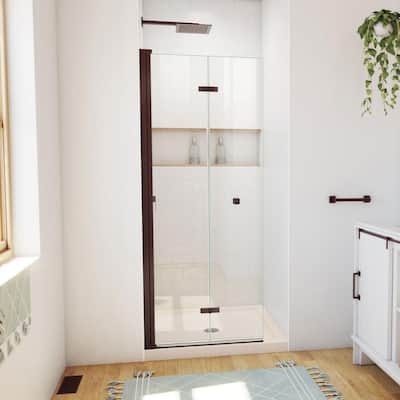 Aqua-Q Fold 36 in. L x 36 in. W x 74-3/4 in. H Alcove Shower Kit with Bi Fold Frameless Shower Door and Shower Pan