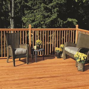 6 ft. Pressure-Treated Cedar-Tone Wood Moulded Handrail