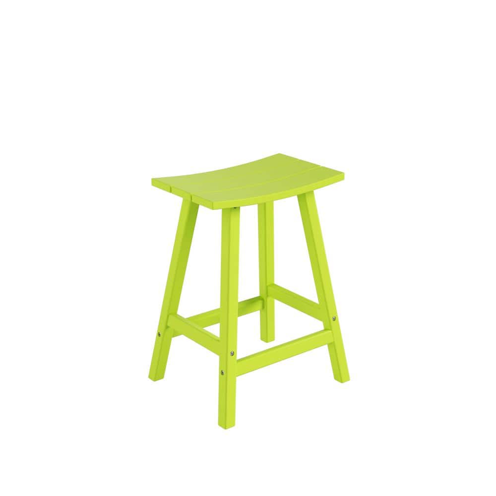 Laguna 24" Lime HDPE Weather-Resistant Outdoor Patio Counter Stool