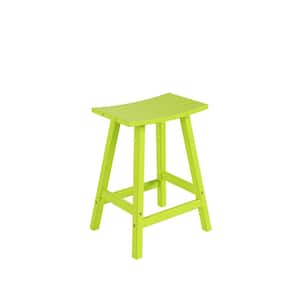 Franklin Lime Green 24 in. Plastic Outdoor Bar Stool