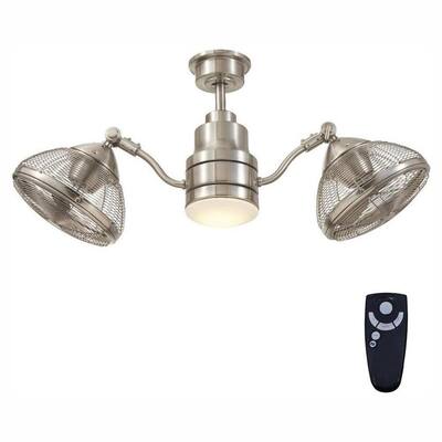 Pendersen 42 in. Integrated LED Indoor/Outdoor Brushed Nickel Ceiling Fan with Light Kit and Remote Control