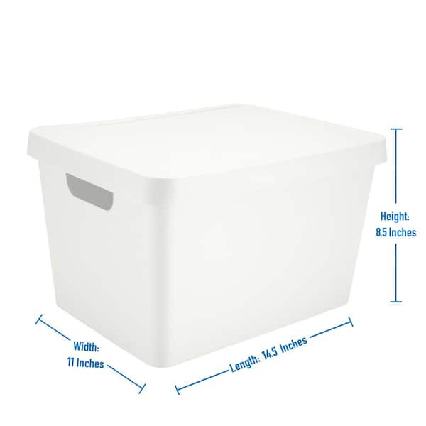 Storage Box With Lid, White Storage Boxes With Lids Uk