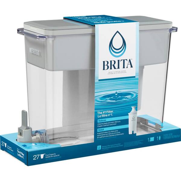 Brita Extra Large 27 Cup Filtered Water Dispenser with 1 Standard Filter,  Made without BPA, UltraMax, Mazarine Blue