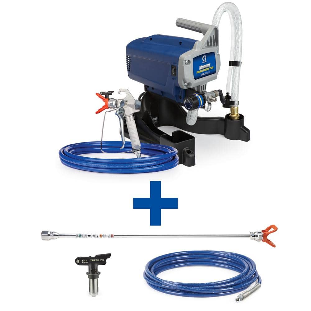 Graco Magnum ProX19 Cart Airless Paint Sprayer with 20 in. Extension, 50  ft. Hose and TRU311 Tip 18F031 - The Home Depot