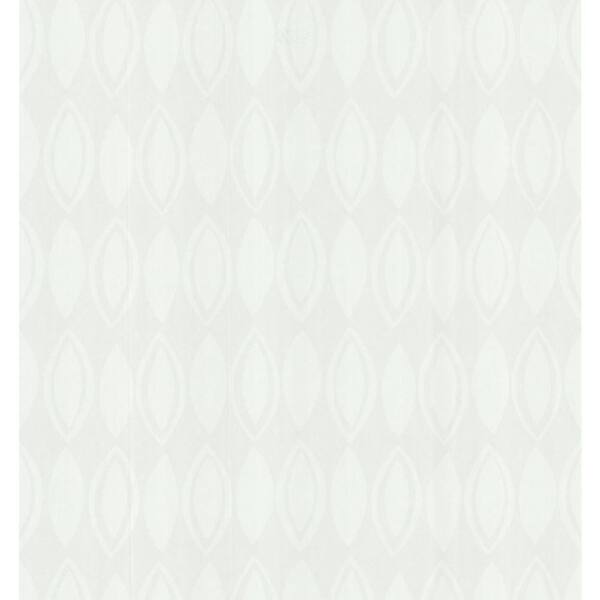Brewster Simple Space White Pearl Ellipse Shapes Wallpaper Sample