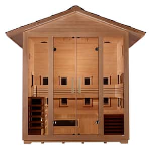 GDI Series 5-Person Indoor/Outdoor Hemlock Steam and Full Spectrum Infrared Wet/Dry Sauna Ultimate Therapy System