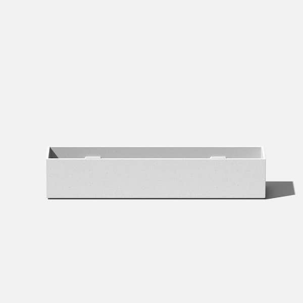 Veradek Geo Series Short 16 in. White Plastic Planter