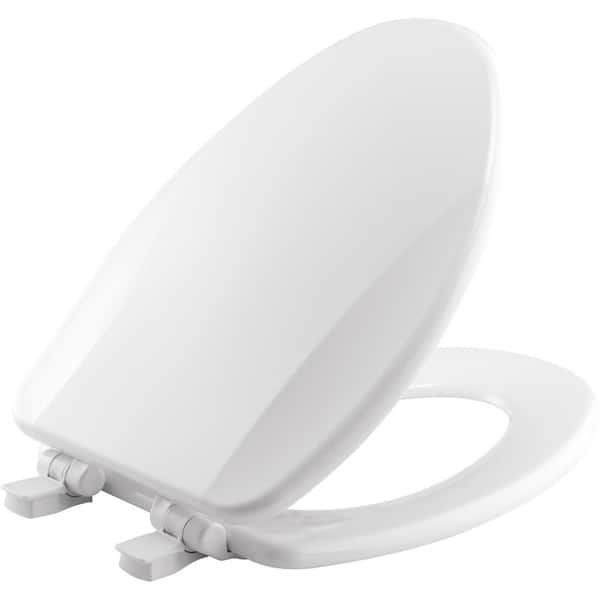 Bemis Brighton Soft Close Elongated Closed Front Enameled Wood Toilet Seat In White Removes For Easy Cleaning 1590slow 000 - How To Repair A Bemis Soft Close Toilet Seat