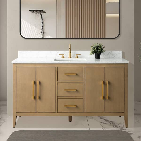 Vanity Art 60 in. W x 22 in. D x 34 in. H Single-Sink