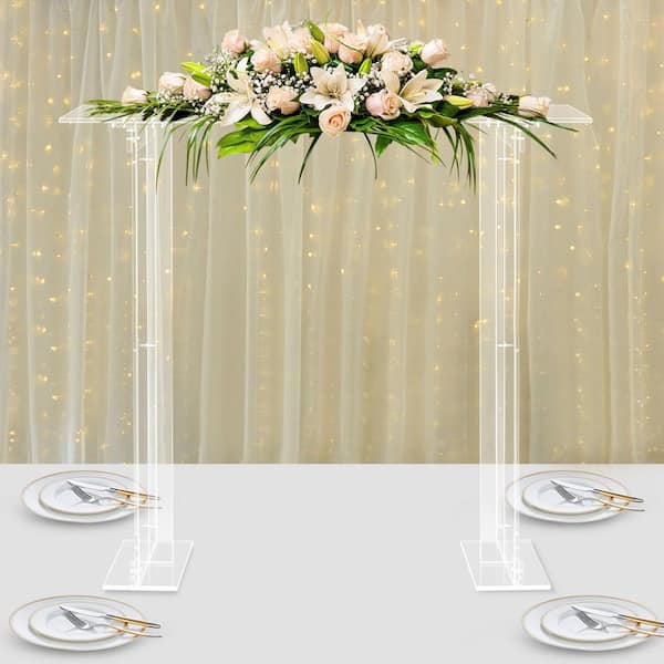 Wedding Centerpieces Gold Mirror Acrylic Columns Gold Mirror Acrylic  Display Floral Stand Wedding Aisle Flower Stands Senyu0004 From  Senyuweddingsupplies, $41.49