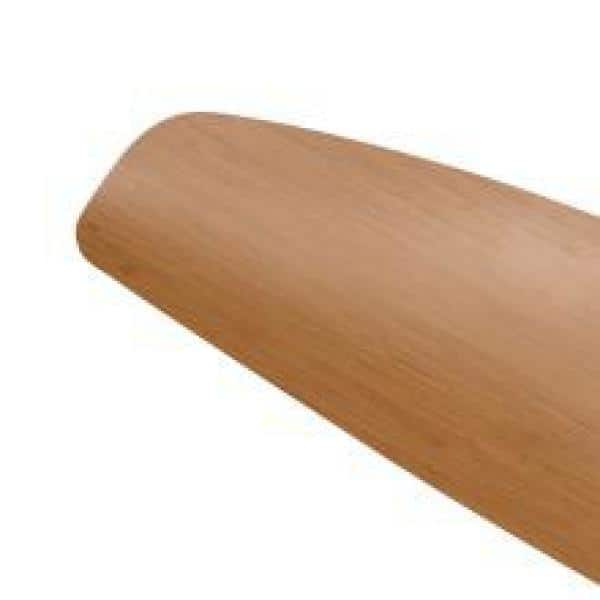 52" White and Caramel Bamboo Smart Ceiling Fan with LED Light