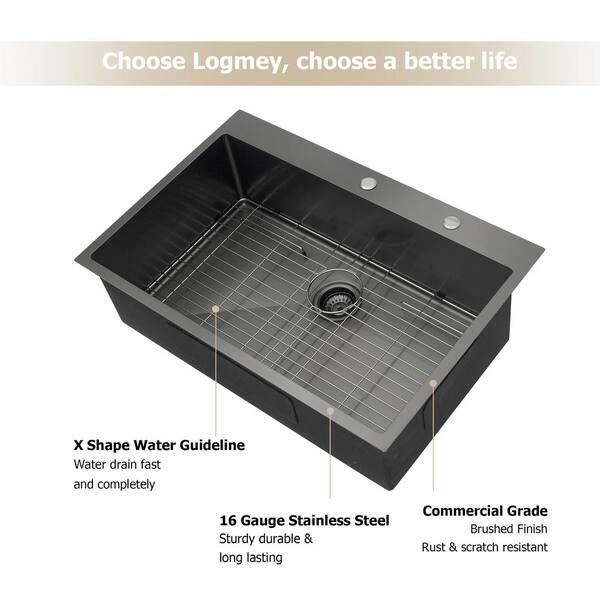 Logmey Gray Under Sink Mat 22 in. D x 31 in. L Slip Resistant