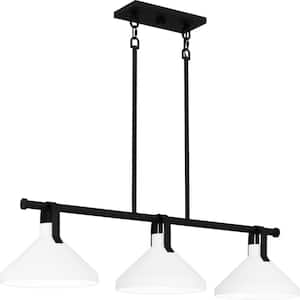 Brink 3 light Matte Black Chandelier