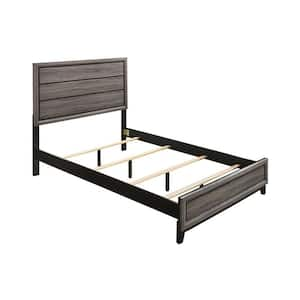 Watson Gray Oak Wood Frame Full Panel Bed