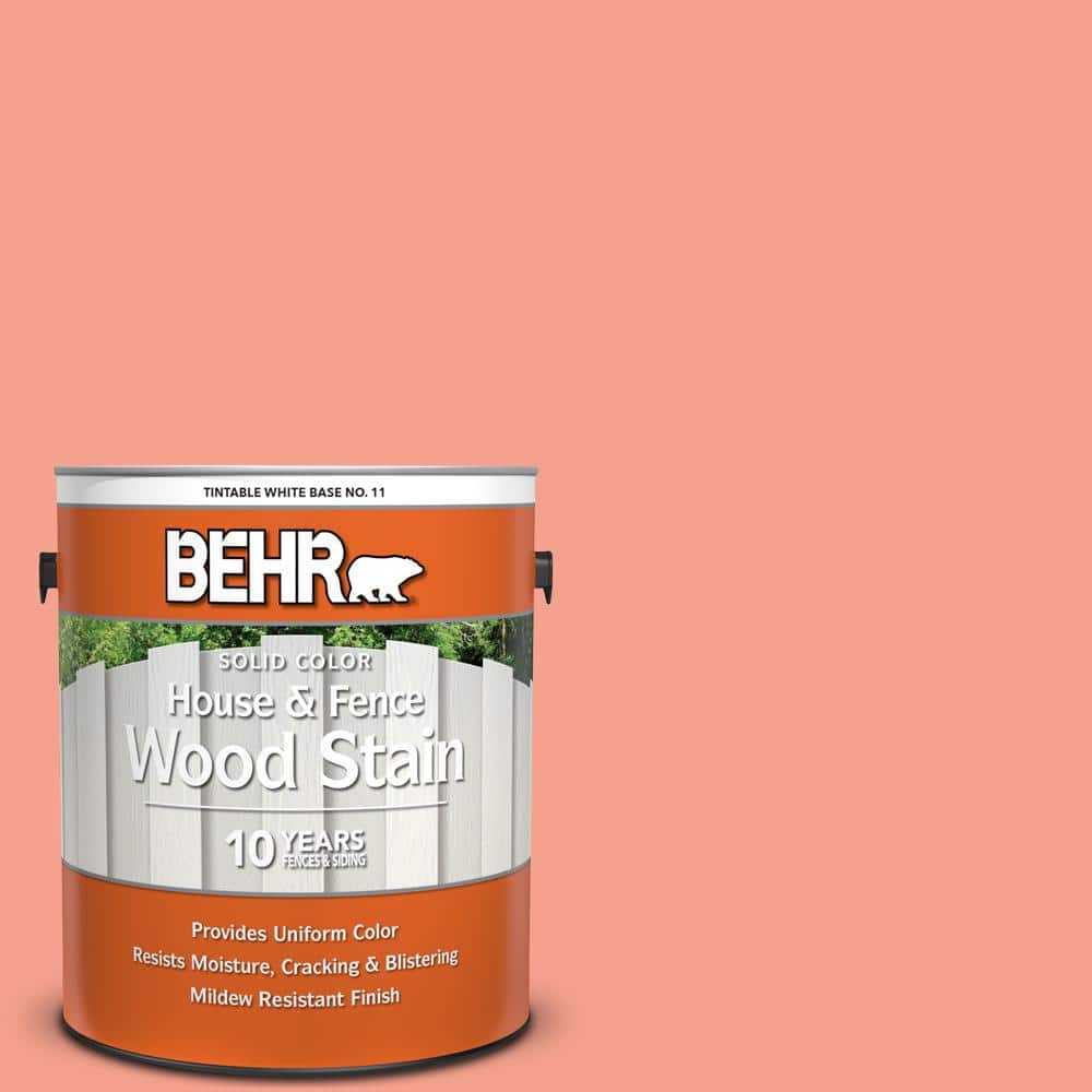 1 gal. #HDC-MD-18 Peach Mimosa Solid Color House and Fence Exterior Wood St