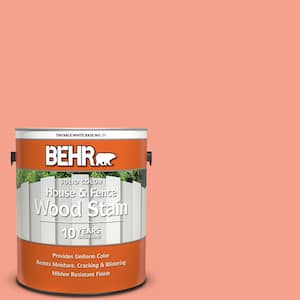 1 gal. #HDC-MD-18 Peach Mimosa Solid Color House and Fence Exterior Wood Stain