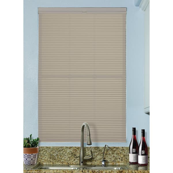 BlindsAvenue Misty Gray Cordless Top Down Bottom Up Light Filtering Fabric 9/16 in. Single Cell Cellular Shade 61.5 in. W x 48 in. L