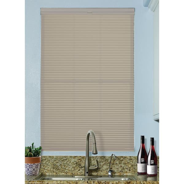 allen + roth 34-in x 72-in Gray Light Filtering Cordless Top-down