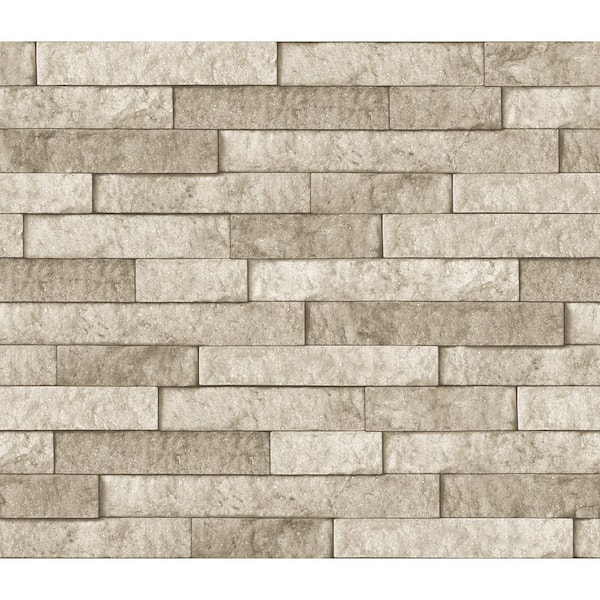 Stone Grey Natural Peel and Stick Rolled Backsplash Wallpaper Sample