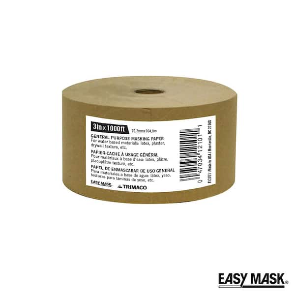TRIMACO Easy Mask 3 in. X 1000 ft. Brown General Purpose Masking Paper