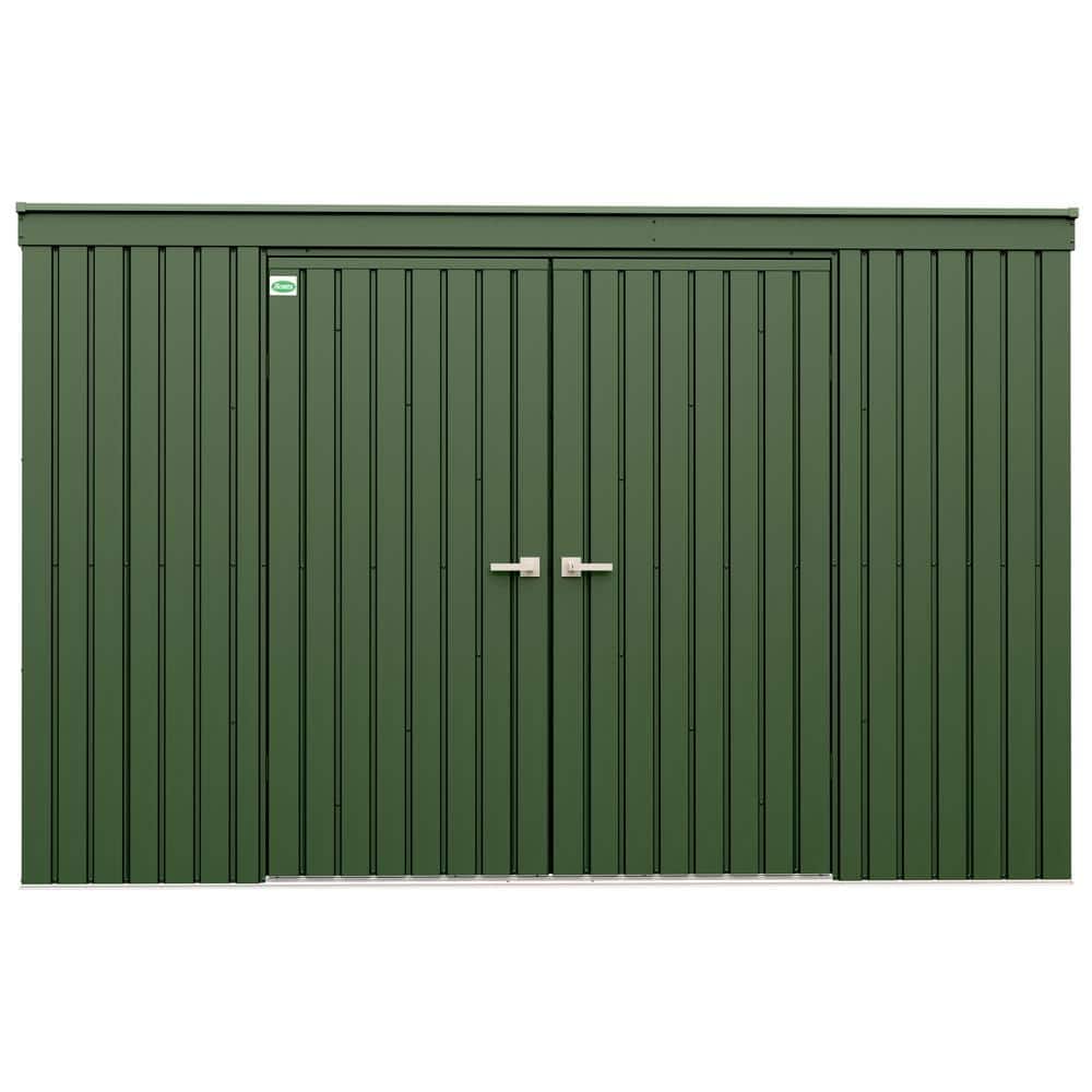 Scotts 10' x 4' Green Galvanized Steel Garden Storage Shed