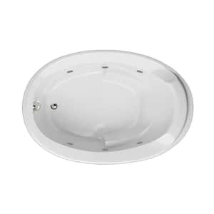 Hartford 60 in. Acrylic Oval Drop-in Whirlpool Bathtub in White