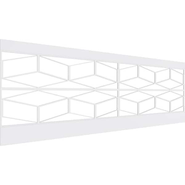 Ekena Millwork 32 in. H x 94-1/2 in. W 21.04 sq. ft. Pueblo PVC Wainscot Paneling Kit