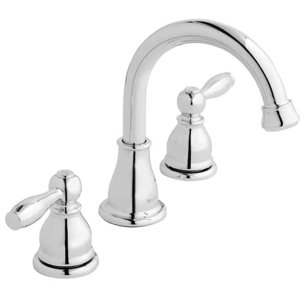 Glacier Bay Mandouri 8 in. Widespread Double-Handle High-Arc Bathroom Faucet in Polished Chrome