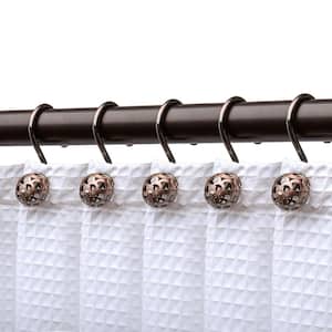 Utopia Alley Shower Rings Double Shower Curtain Hooks for Bathroom Rust  Resistant Shower Curtain Hooks Rings in Oil Rubbed Bronze HK19RB - The Home  Depot