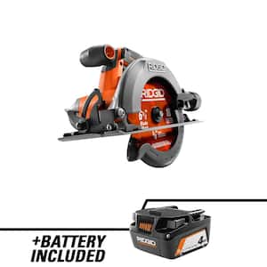 18V Cordless 6-1/2 in. Circular Saw with 18V Lithium-Ion 4.0 Ah Battery