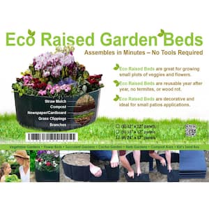 12 in. Black Polyethylene Eco Raised Garden Bed