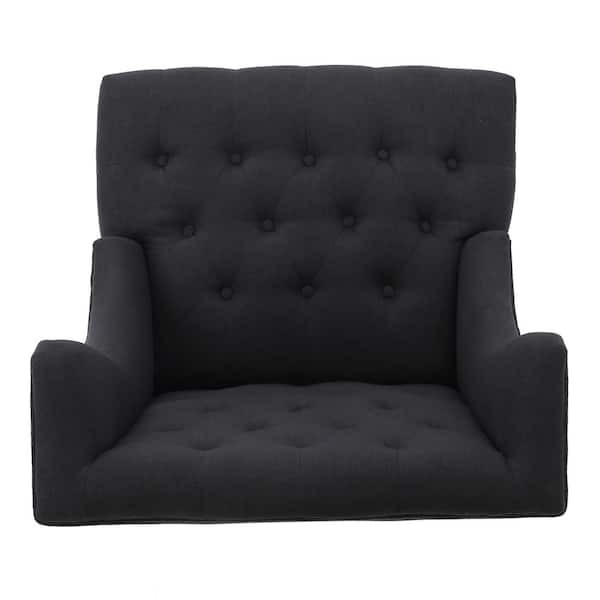 Noble House Toddman Dark Charcoal Polyester High Back Club Chair