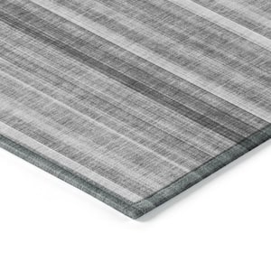 Chantille ACN543 Gray 1 ft. 8 in. x 2 ft. 6 in. Machine Washable Indoor/Outdoor Geometric Area Rug