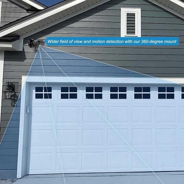 Adrinfly Outdoor Camera Mount, 360° Adjustable with Outlet Wall