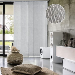 Diamond Silver Light Filtering Adjustable Sliding Door Blind with 23 in. Slates Up to 86 in. W x 96 in. L