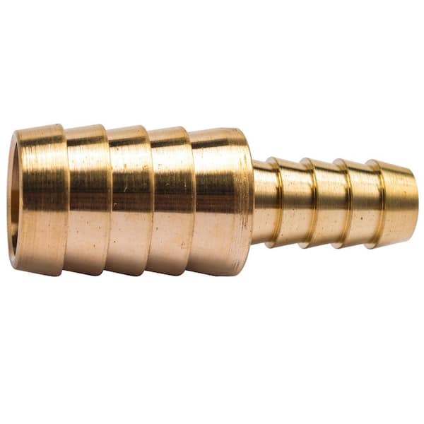 3/8 in. x 5/8 in. I.D. Brass Hose Barb Reducer Splicer Fittings (5-Pack)