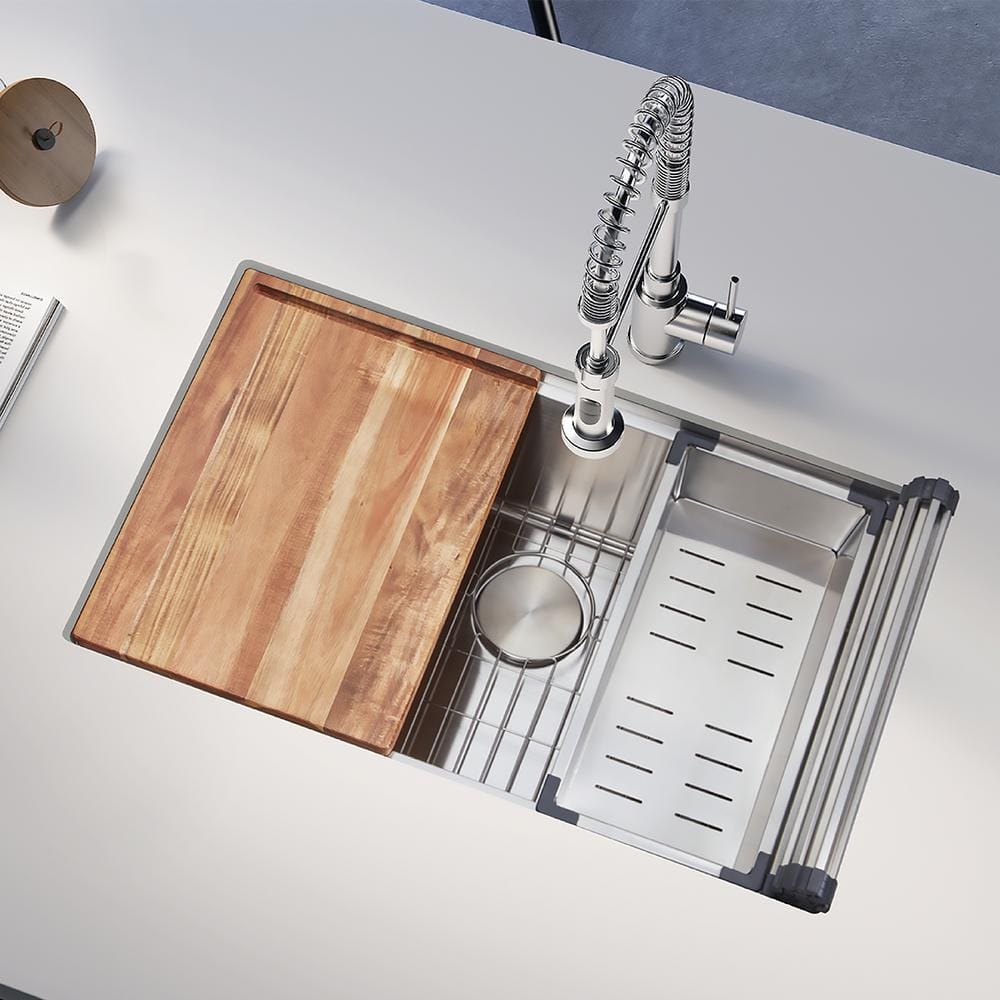 30" Stainless Steel Undermount Workstation Kitchen Sink with Accessories