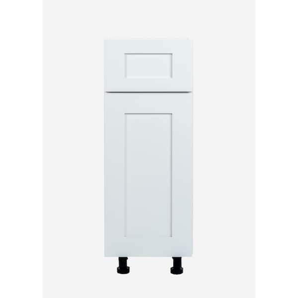 Cambridge Everest 12 in. W x 24 in. D x 34.5 in. H Ready to Assemble Shaker Base Kitchen Cabinet in White