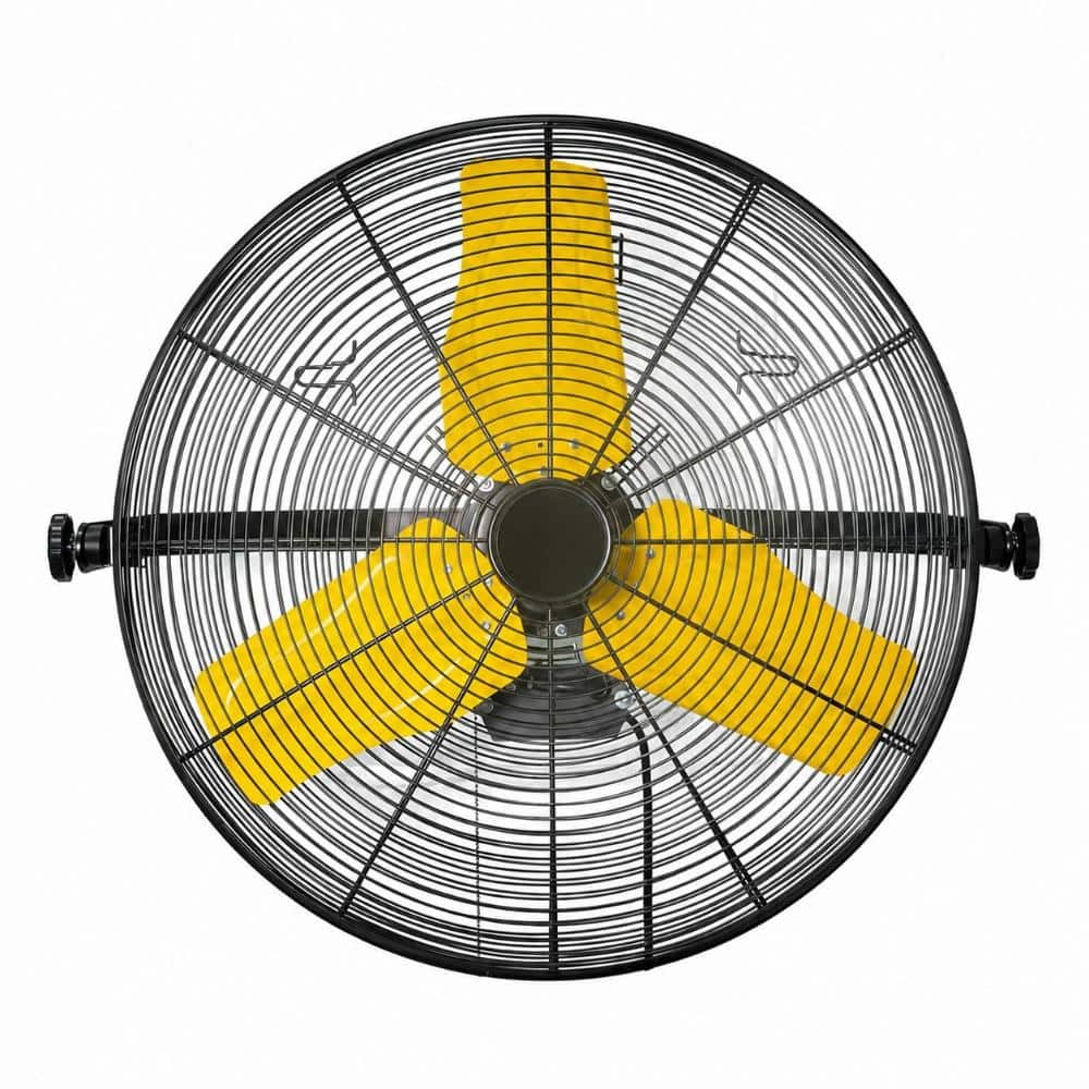 WOCK 24 in. 9100 CFM Yellow Industrial Wall Mounted Fan, TEAO