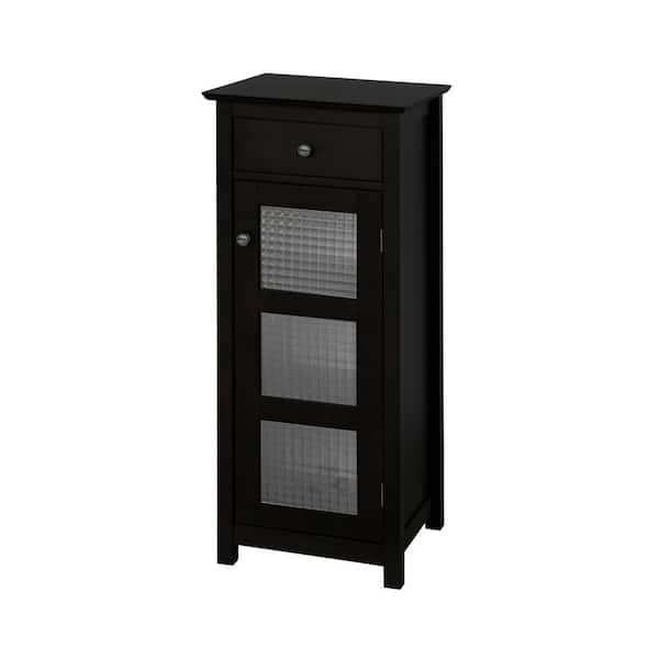 Teamson Home Cape Cod 15 in. W x 36 in. H x 14 in. D Bathroom Linen Storage Floor Cabinet in Espresso