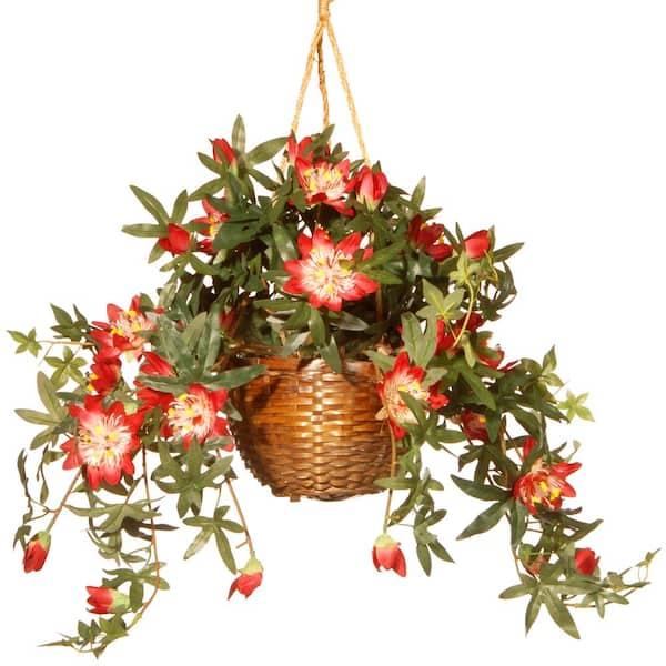 National Tree Company 13 in. Hanging Flower in Pot