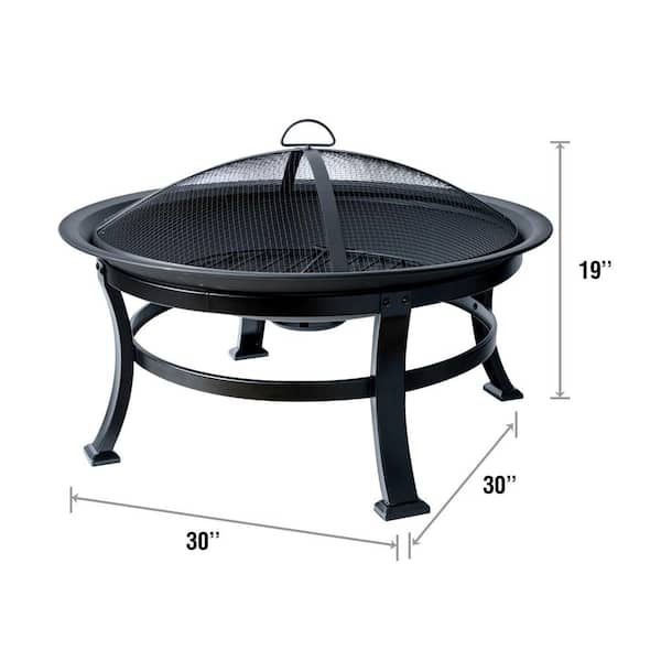 Bestier 30in W Outdoor Wood Burning Fire Pit-Durable Pits