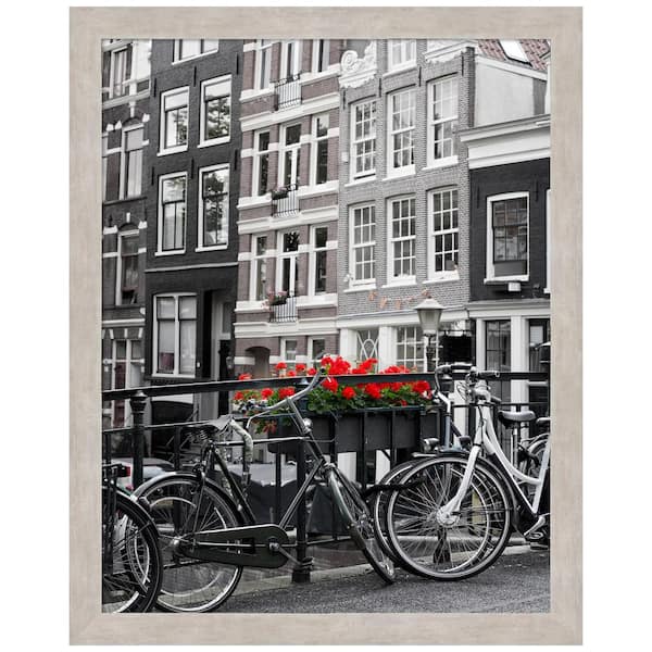 Amanti Art Marred Silver Wood Picture Frame Opening Size 22 x 28 in.