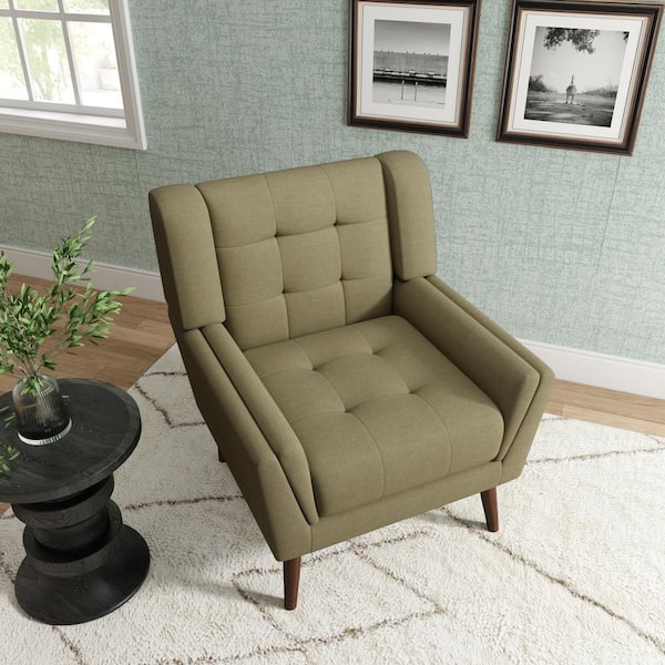 Uixe Modern Mocha Linen Accent Arm Chair (Set of 1)